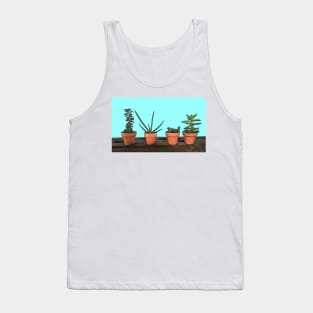 Succulents in Terra Cotta Tank Top